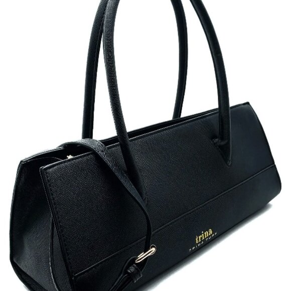 Trina Turk Black Satchel With Crossbody Strap NWT - Picture 3 of 3